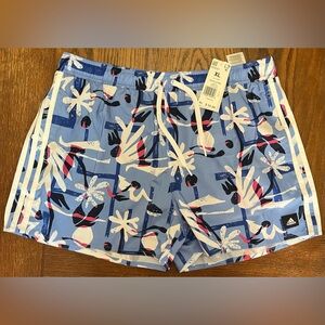 Adidas seasonal floral swim trunks size XL NWT